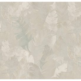 Yazmin - Szürke levél mintás tapéta 