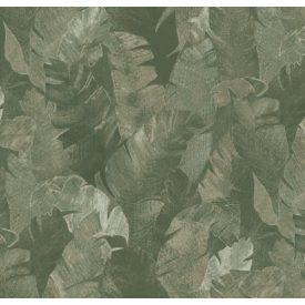 Yazmin - Zöld levél mintás tapéta 