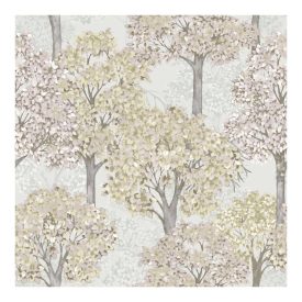   Fiori Country 8 - rószaszín-krém színű fás tapéta 12321