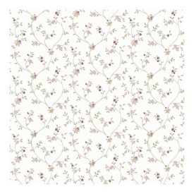   Fiori Country 8 - Fehér alapon szürke indás apró gyümölcsös tapéta 12332