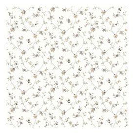   Fiori Country 8 - Fehér alapon zöld indás apró gyümölcsös tapéta 12333