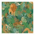 Dream - Állatvilág mintás zöld tapéta 13071