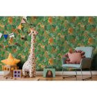 Dream - Állatvilág mintás zöld tapéta 13071