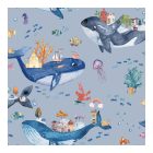 Dream - Bálna város -  kék színű tapéta 13220