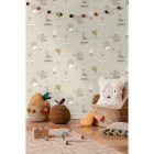 Dream - Bézs színű  gimnasztikázó állatos  tapéta 13240