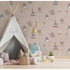 Dream - Rózsaszín színű  gimnasztikázó állatos  tapéta 13241