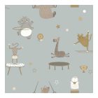 Dream - Kék színű  gimnasztikázó állatos  tapéta 13242