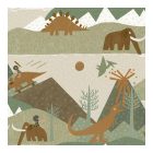 Dream -Őskori állatok zöld és  narancssárga színű tapéta 13260