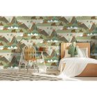 Dream -Őskori állatok zöld és  narancssárga színű tapéta 13260