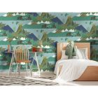 Dream -Őskori állatok kékeszöld színű tapéta 13261