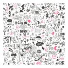 Dream - Firkált fehér-rózsaszín tapéta 13340