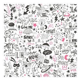 Dream - Firkált fehér-rózsaszín tapéta 13340