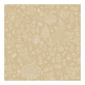 Happy - Erdő állatai sárga tapéta 14808