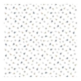 Happy - Kis virágos kék és krém színű tapéta 14843