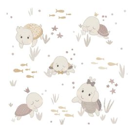 Happy - Rózszaszín tengeri teknősös tapéta 14850