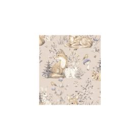 MiniMe - Erdő állatai bézs tapéta 17101