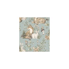 MiniMe - Erdő állatai kék tapéta 17103