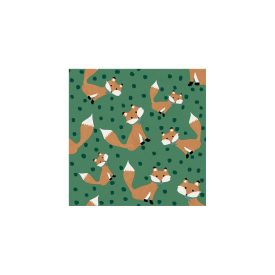 MiniMe - Kis rókás zöld tapéta 17117