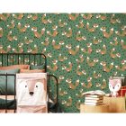 MiniMe - Kis rókás zöld tapéta 17117