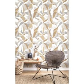 Energie - Ficus Szürke-barna tapéta 	30103