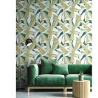 Energie - Ficus Zöld-kék tapéta 30107