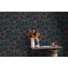 Eleganza -Sötétkék virágos tapéta 36304