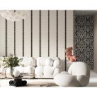 Arché - Dekor tapéta fekete vonalakkal 39038