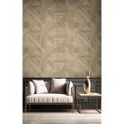 Terra (Parato) - Geometriai mintás barna tapéta 43843