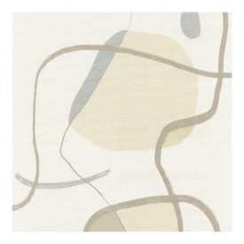   Interior - Fehér alapon absztrakt krém színű tapéta 73202