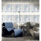 Interior - Kék vonalas tapéta 73224