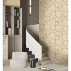 Interior - Bézs alapon kör mintás tapéta 73232