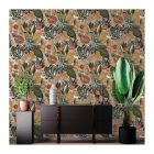 Arboretum - Dzsungel mintás állatos arany tapéta 91171