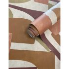 Arboretum - Geometriai mintás narancs-bézs tapéta 91714