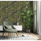 Arboretum - Zöld pávás tapéta 91745