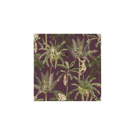 Arboretum - Bordó dzsungel mintás tapéta 91760