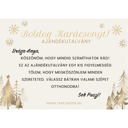 Ajándákkártya Karácsonyra