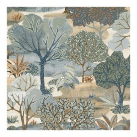 Allure - Kék és krém színű Park mintás tapéta AL26252