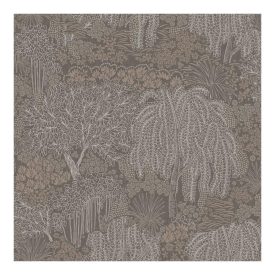   Allure - Barna és ezüzs színű kert mintás tapéta AL26265