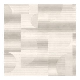   Allure -Krém színű kör és négyzetes geometriás tapéta AL26280