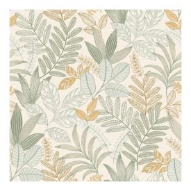 Allure - Zöld színű levél mintás tapéta AL26294