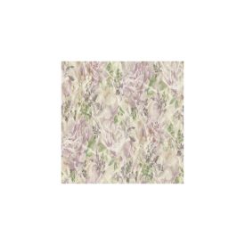 Bézs alapon lila virágos tapéta