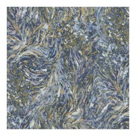 Kék alapon arany mintás tapéta