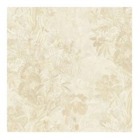Kerti virágos bézs arany tapéta