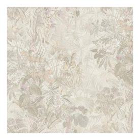 Kerti virágos bézs tapéta