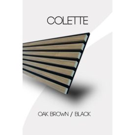COLETTE Oak Brown/Black akusztikus falpanel