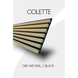 COLETTE Oak Natural/Black akusztikus falpanel