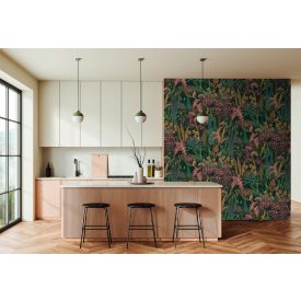   Feature Walls - Páfrányerdő arany-barna tapéta 2,12x2,8m  