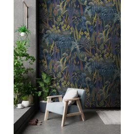 Feature Walls - Páfrányerdő kék tapéta 2,12x2,8m  