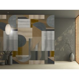   Feature Walls - Geometrikus világos barna tapéta 2,12x2,8m  