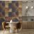 Feature Walls - Modern fa mozaik sötét barna tapéta  1,06x2,8m  